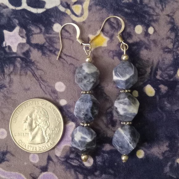 Handmade Sodalite Earrings - Picture 4 of 4